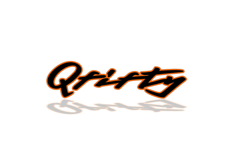 Infiniti Q50 tailgate trunk rear 3D emblem with QFifty logo (type MIXT) Infiniti emblems decoinfabric