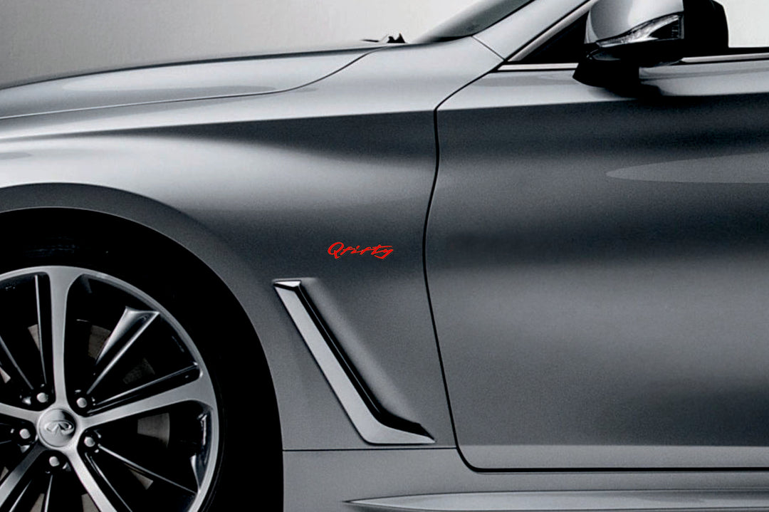 Infiniti 3D emblem for fenders with QFifty logo (type MIXT) Infiniti emblems decoinfabric