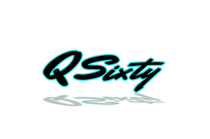 Infiniti Q60 tailgate trunk rear 3D emblem with Q Sixty logo (type MIXT) Infiniti emblems decoinfabric