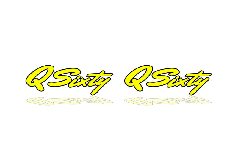 Infiniti 3D emblem for fenders with QSixty logo (type MIXT) Infiniti emblems decoinfabric