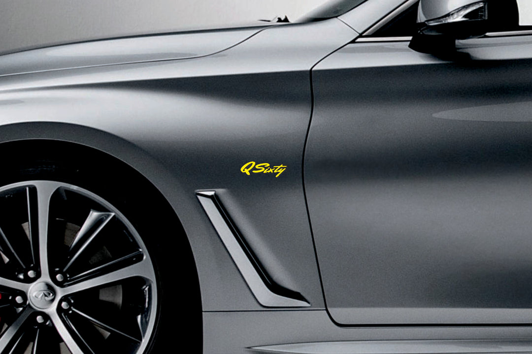 Infiniti 3D emblem for fenders with QSixty logo (type MIXT) Infiniti emblems decoinfabric