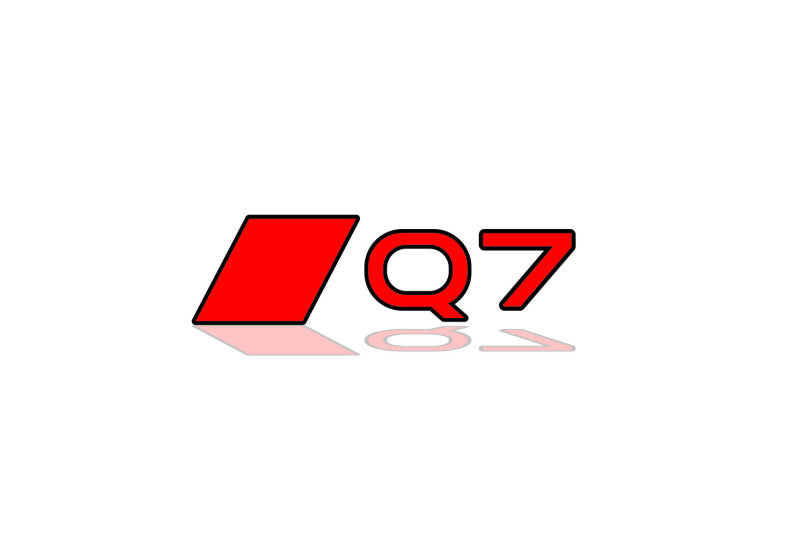 Audi tailgate trunk rear 3D emblem with Q7 logo (type MIXT) Var. 2 Audi emblems decoinfabric