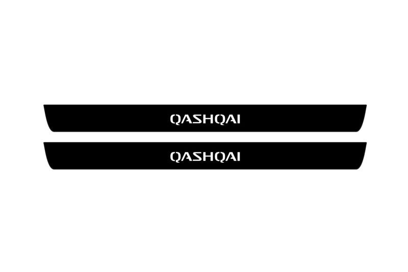 Nissan Qashqai I 2007-2014 Led Door Sill Pro With Logo Qashqai (Premium Painting)