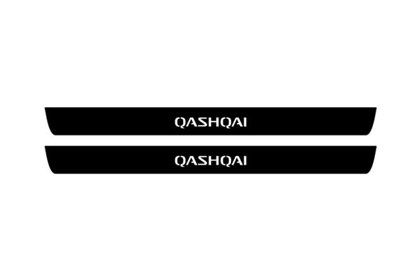 Nissan Qashqai II 2014-2021 Led Door Sill Pro With Logo Qashqai (Premium Painting)