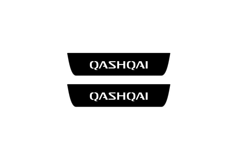 Nissan Qashqai II 2014-2021 Led Door Sill Pro With Logo Qashqai (Premium Painting)