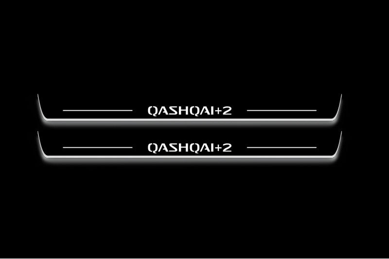 Nissan Qashqai I 2007-2014 LED Door Sills With Logo Qashqai +2