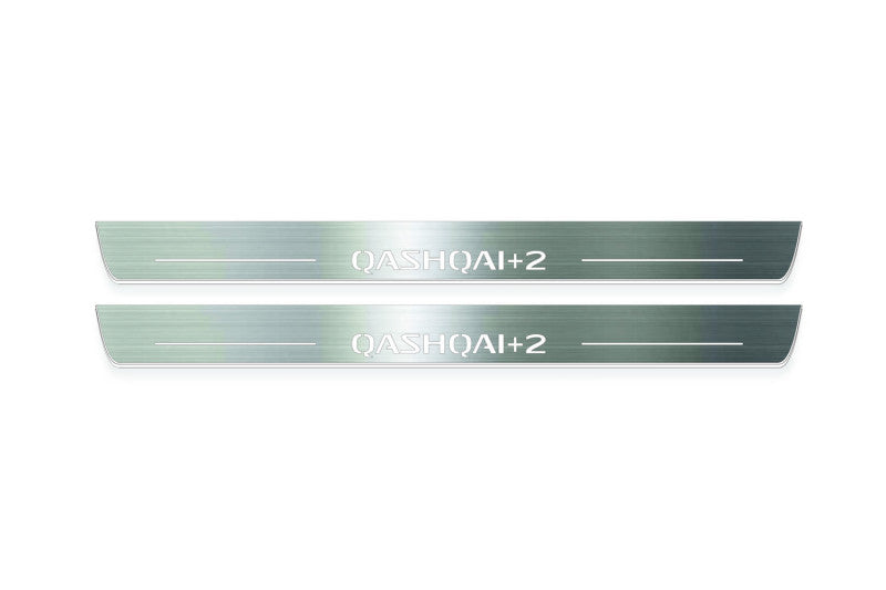 Nissan Qashqai I 2007-2014 LED Door Sills With Logo Qashqai +2