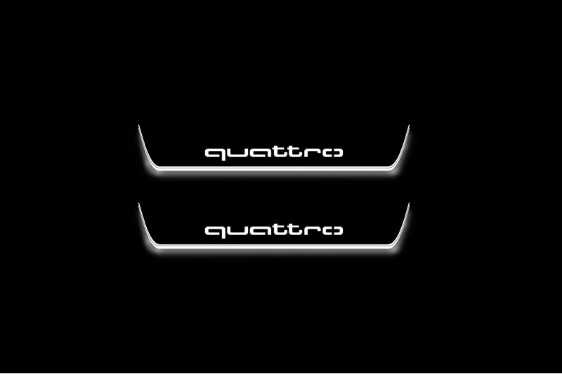 Audi A6 C7 2011-2018 LED Door Sills PRO With Logo Quattro