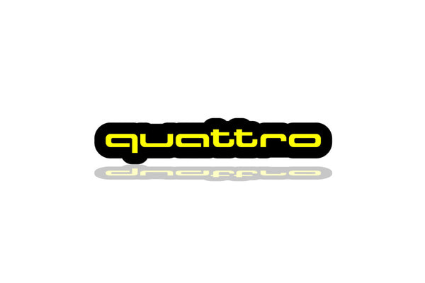 Audi Illuminated LED Radiator Grille Emblems and Badges with Quattro logo