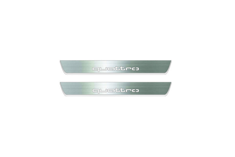 Audi A6 C8 2018+ Led Sill Plates With Logo Quattro Audi Led Door Sills opdesign