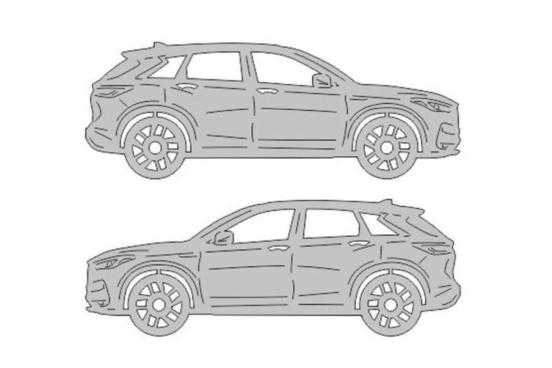 Infiniti QX50 II (2016+) Floor Mat Emblem Set – Stainless Steel Badges Car Mats Badges Decoin