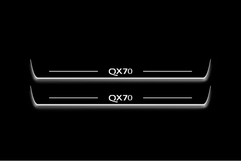 Infiniti QX70 (FX) 2008+ Led Door Sills With Logo QX70