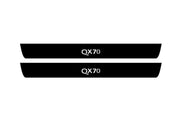 Infiniti QX70 (FX) 2008+ Led Door Sill Pro With Logo QX70 (Premium Painting) Infiniti Led Door Sills PRO opdesign