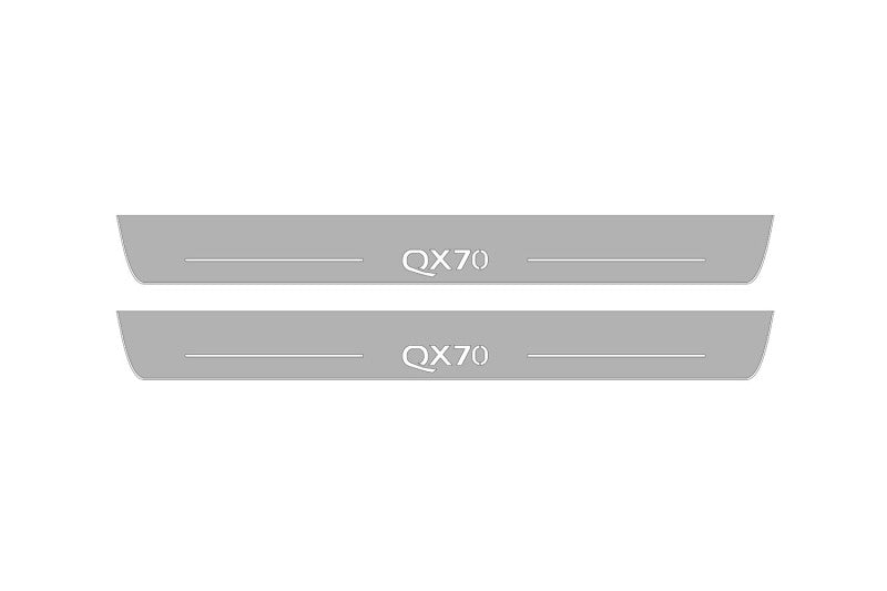 Infiniti QX70 (FX) 2008+ Led Door Sills With Logo QX70 Infiniti Led Door Sills opdesign