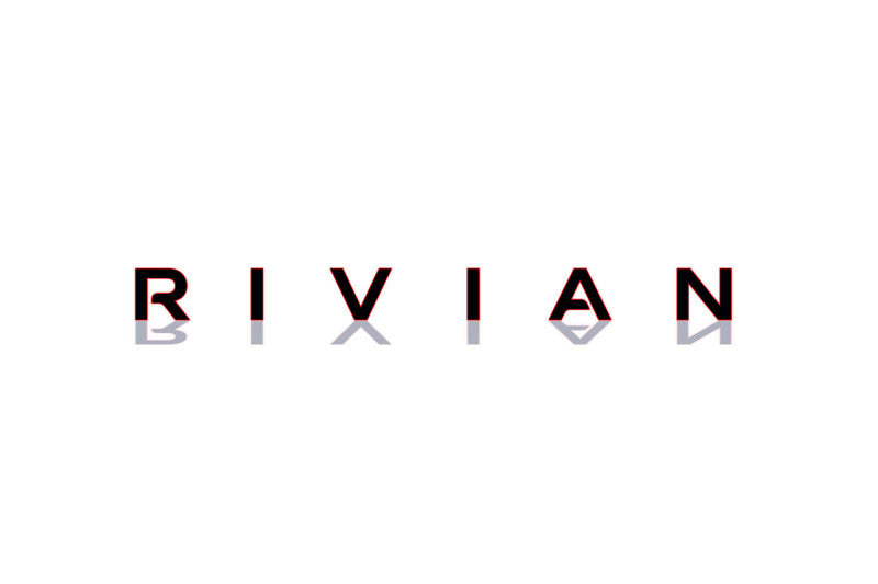 Rivian tailgate trunk rear 3D emblem with Rivian logo (Type MIXT) Rivian emblems decoinfabric