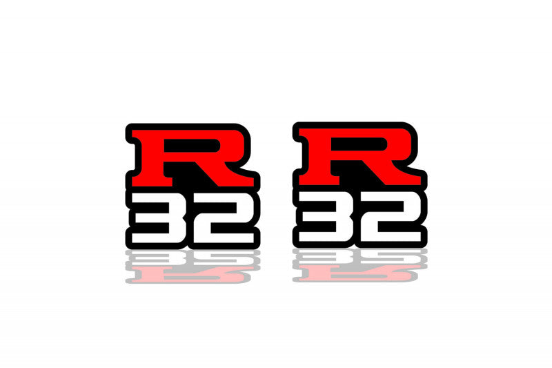 Nissan Skyline Emblem & Badges set with R32 logo Nissan emblems decoinfabric