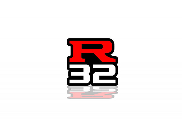 Nissan Skyline R32 Radiator grille emblem with R32 logo - decoinfabric