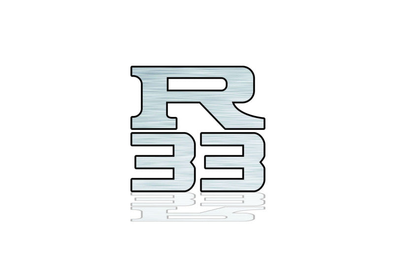 Nissan tailgate trunk rear 3D emblem with R33 logo for Skyline R33 (type MIXT) Nissan emblems decoinfabric
