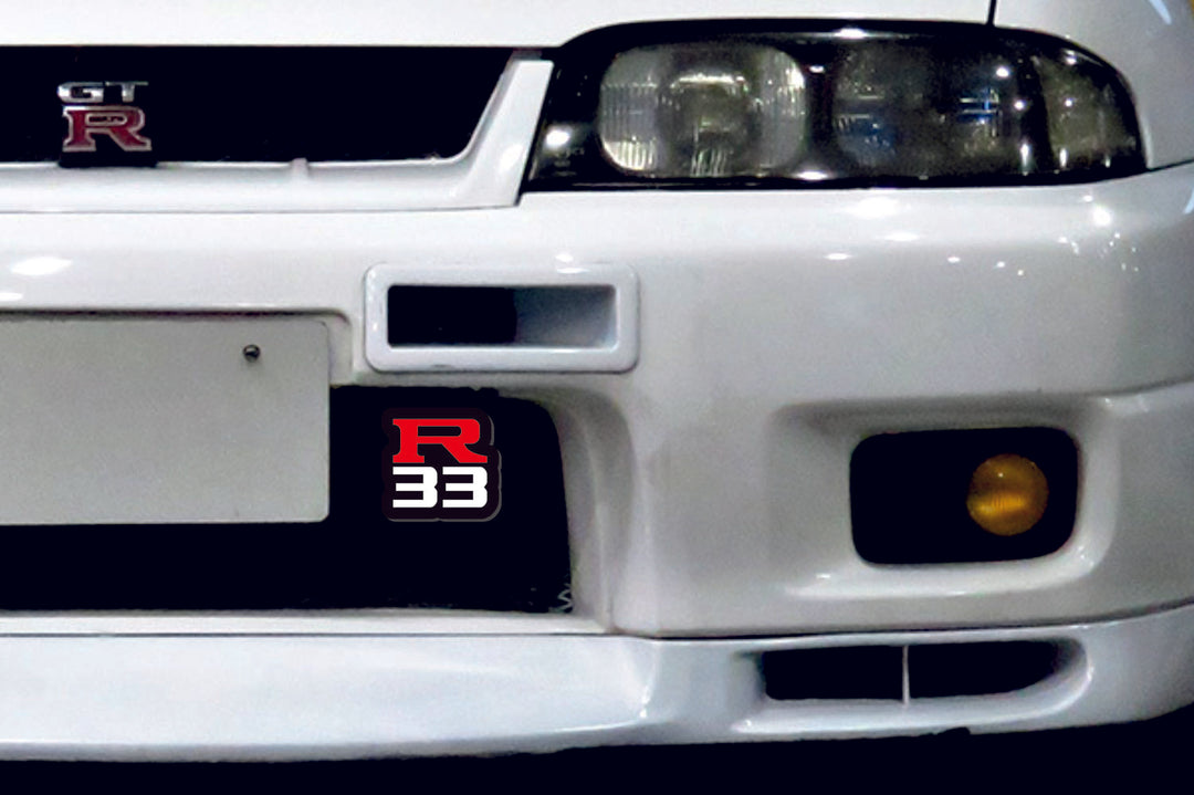Nissan Illuminated LED Radiator Grille Emblems and Badges with R33 (type 1) logo Nissan Led Emblems decoinfabric