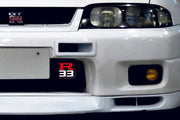 Nissan Illuminated LED Radiator Grille Emblems and Badges with R33 (type 1) logo Nissan Led Emblems decoinfabric
