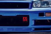 Nissan Illuminated LED Radiator Grille Emblems and Badges with R34 (type 2) logo Nissan Led Emblems decoinfabric