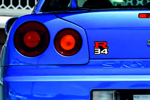 Nissan Skyline Emblem & Badges set with R34 logo