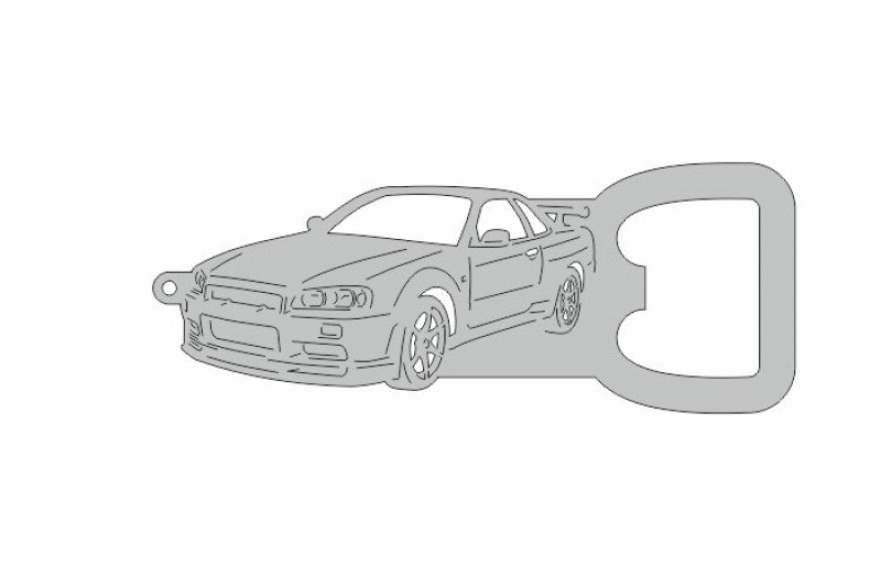 Keychain Bottle Opener for Nissan Skyline R34 2D 1998-2002 Keychains opdesign