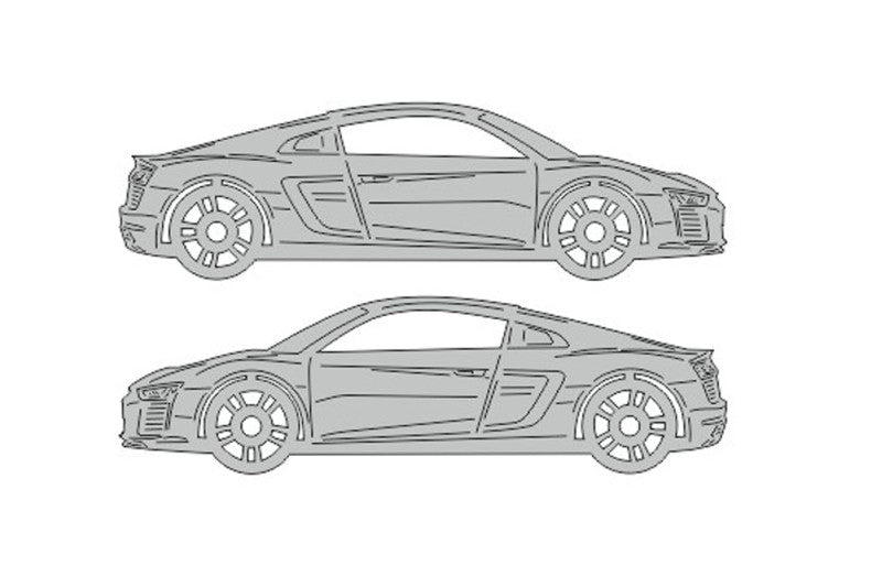 Audi R8 II (2015+) Floor Mat Emblem Set – Stainless Steel Badges Car Mats Badges Decoin