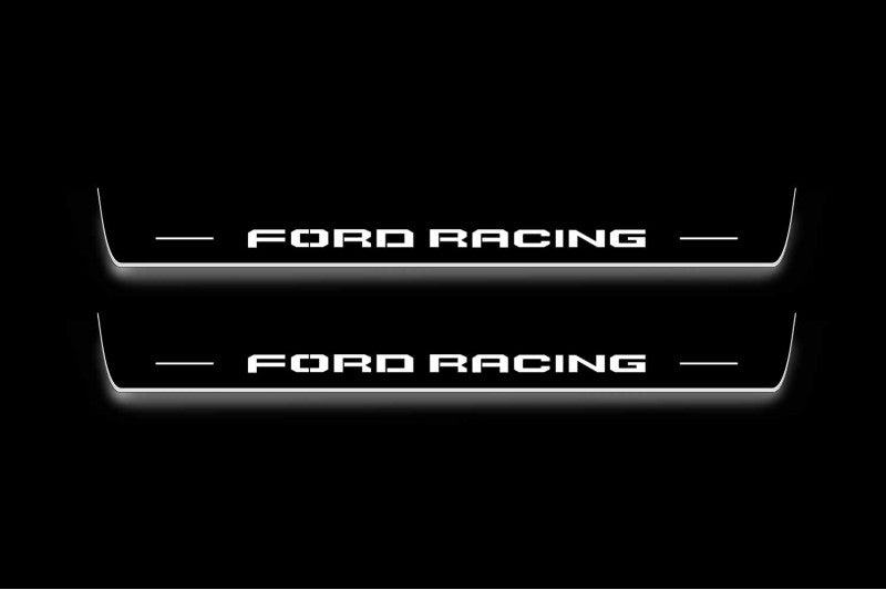 Ford Mustang VI 2015-2023 Door Sill Protectors With Logo Ford Racing
