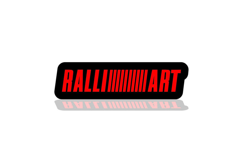 Mitsubishi Illuminated LED Radiator Grille Emblems and Badges with Ralliart (type 2) logo Mitsubishi Led Emblems decoinfabric