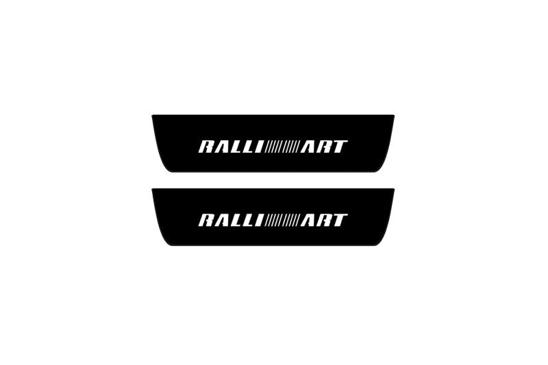 Mitsubishi Lancer X 2007-2017 Led Door Sill Pro With Logo Ralliart (Premium Painting)