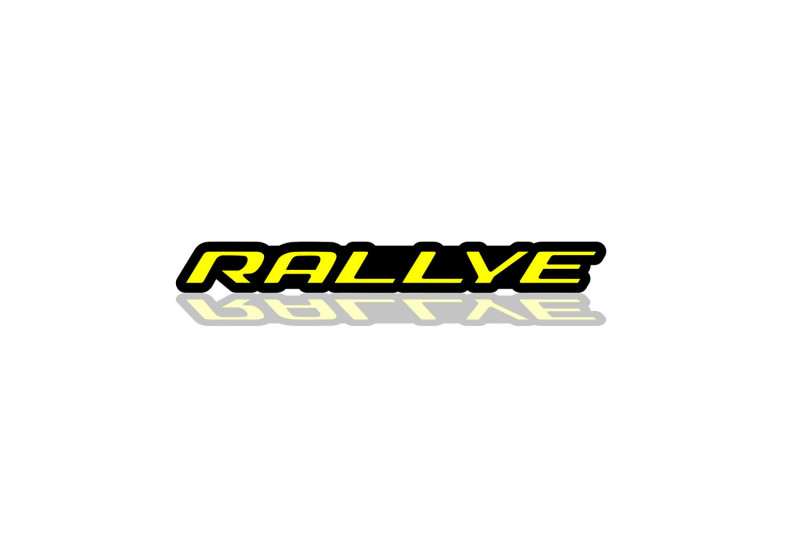 Dodge Radiator grille emblem with Rallye logo Dodge emblems decoinfabric BLACK YELLOW