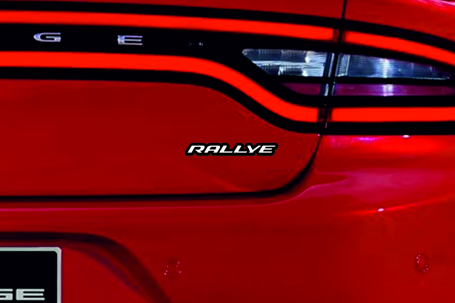 Dodge tailgate trunk rear emblem with Rallye logo