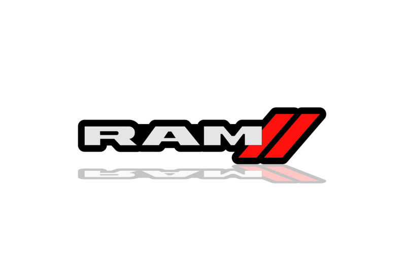 Dodge RAM tailgate trunk rear emblem with Ram + Dodge logo