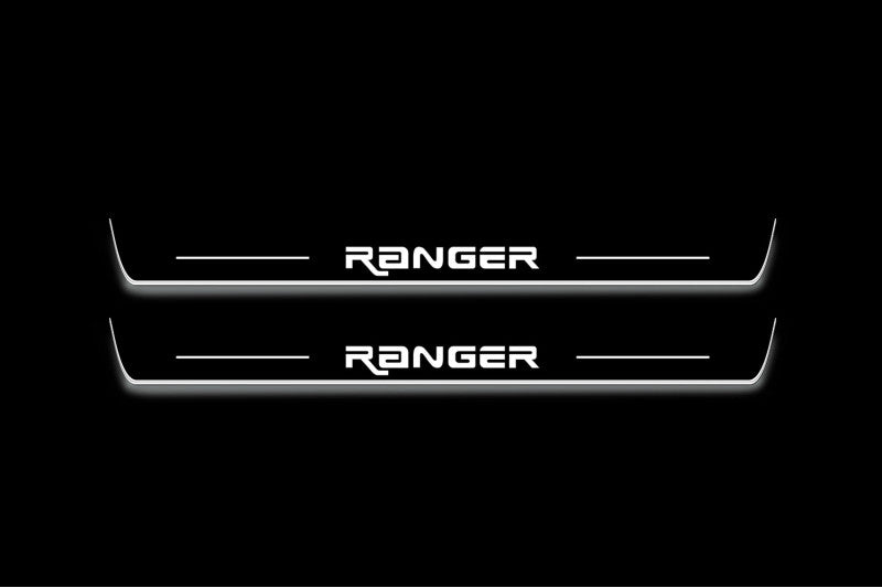 Ford Ranger IV 2018-2022 Led Sill Plates With Logo Custom Ranger
