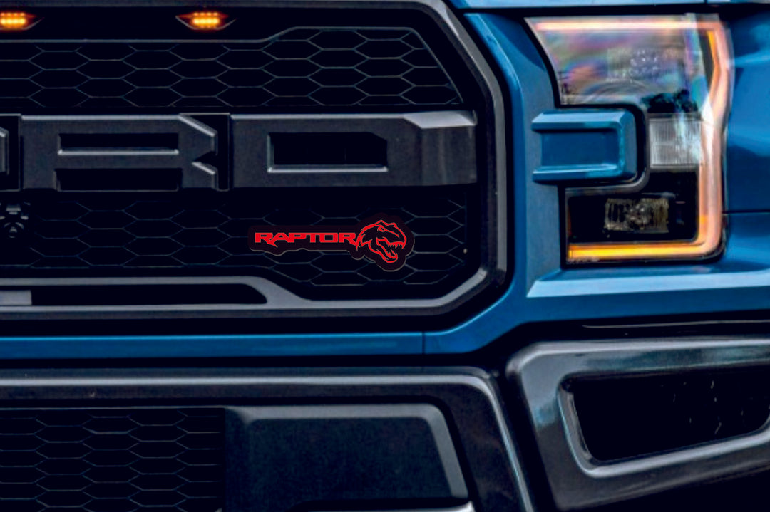 Ford Illuminated LED Radiator Grille Emblems and Badges with Raptor TRX logo