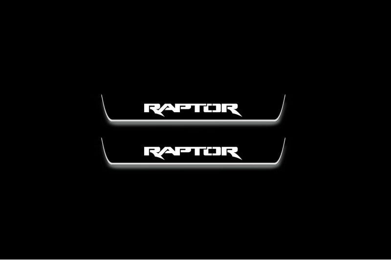 Ford Ranger IV 2018-2022 Led Sill Plates With Logo Raptor