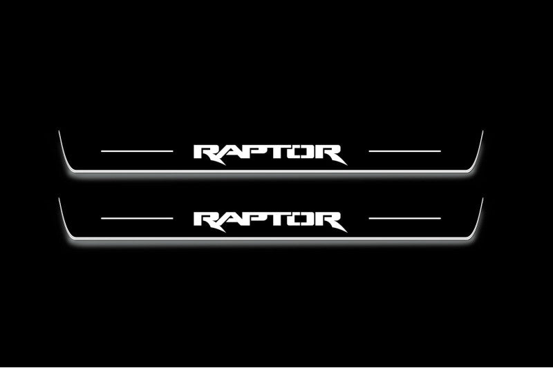 Ford Ranger IV 2018-2022 Led Sill Plates With Logo Raptor