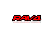 Toyota Rav4 Radiator grille emblem with Rav4 logo Toyota emblems decoinfabric BLACK RED