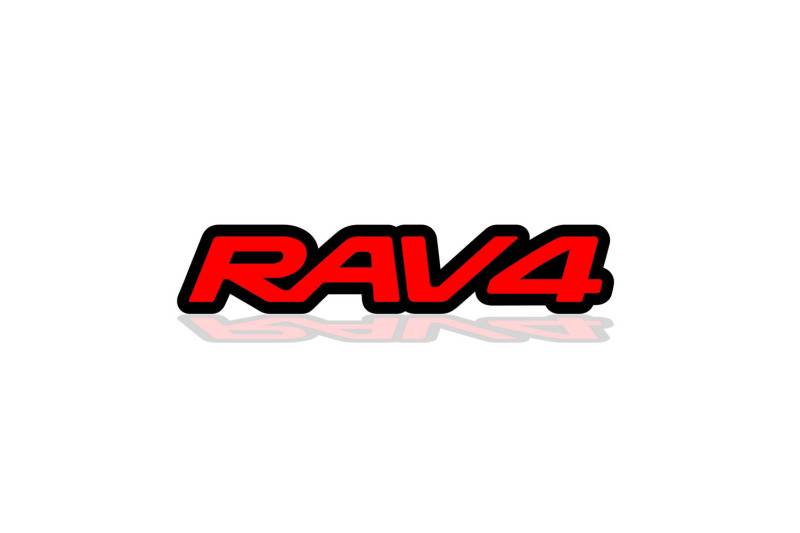Toyota Rav4 tailgate trunk rear emblem with Rav4 logo Toyota emblems decoinfabric BLACK RED