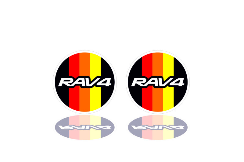 Toyota Rav4 Emblem & Badges set with Rav4 logo (Type 3) Toyota emblems decoinfabric
