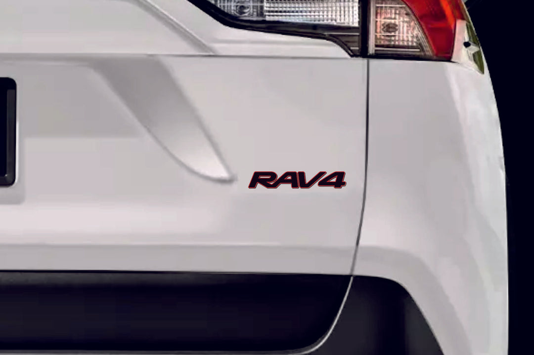 Toyota tailgate trunk rear 3D emblem with Rav4 logo (type MIXT)