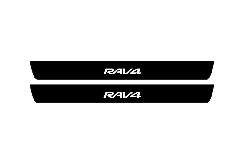 Toyota Rav4 IV 2012-2019 Led Door Sill Pro With Logo Rav4 (Premium Painting)