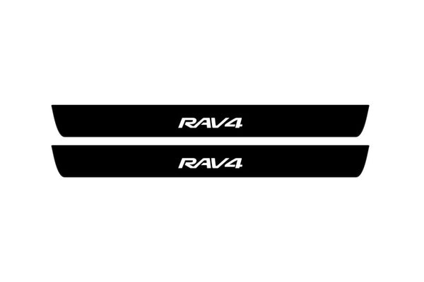 Toyota Rav4 IV 2012-2019 Led Door Sill Pro With Logo Rav4 (Premium Painting)