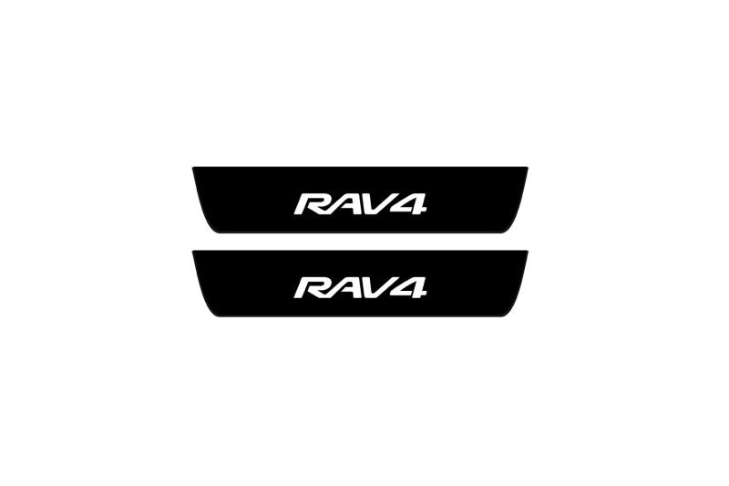 Toyota Rav4 IV 2012-2019 Led Door Sill Pro With Logo Rav4 (Premium Painting)