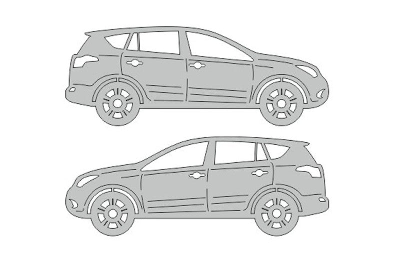 Toyota Rav4 IV (2012-2019) Floor Mat Emblem Set – Stainless Steel Badges Car Mats Badges Decoin