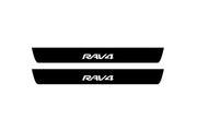 Toyota Rav4 V 2019+ Led Door Sill Pro With Logo Rav4 (Premium Painting) Toyota Led Door Sills PRO opdesign