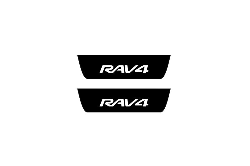 Toyota Rav4 V 2019+ Car Door Sill With Logo Rav4 (Premium Painting)