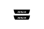 Toyota Rav4 V 2019+ Led Door Sill Pro With Logo Rav4 (Premium Painting) Toyota Led Door Sills PRO opdesign