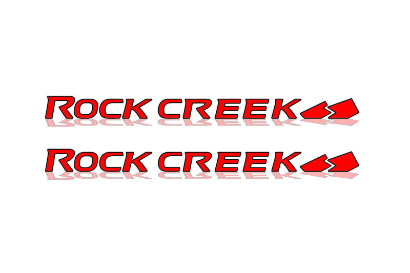 Nissan 3D emblem for fenders with Rock creek logo (type MIXT) Nissan emblems decoinfabric